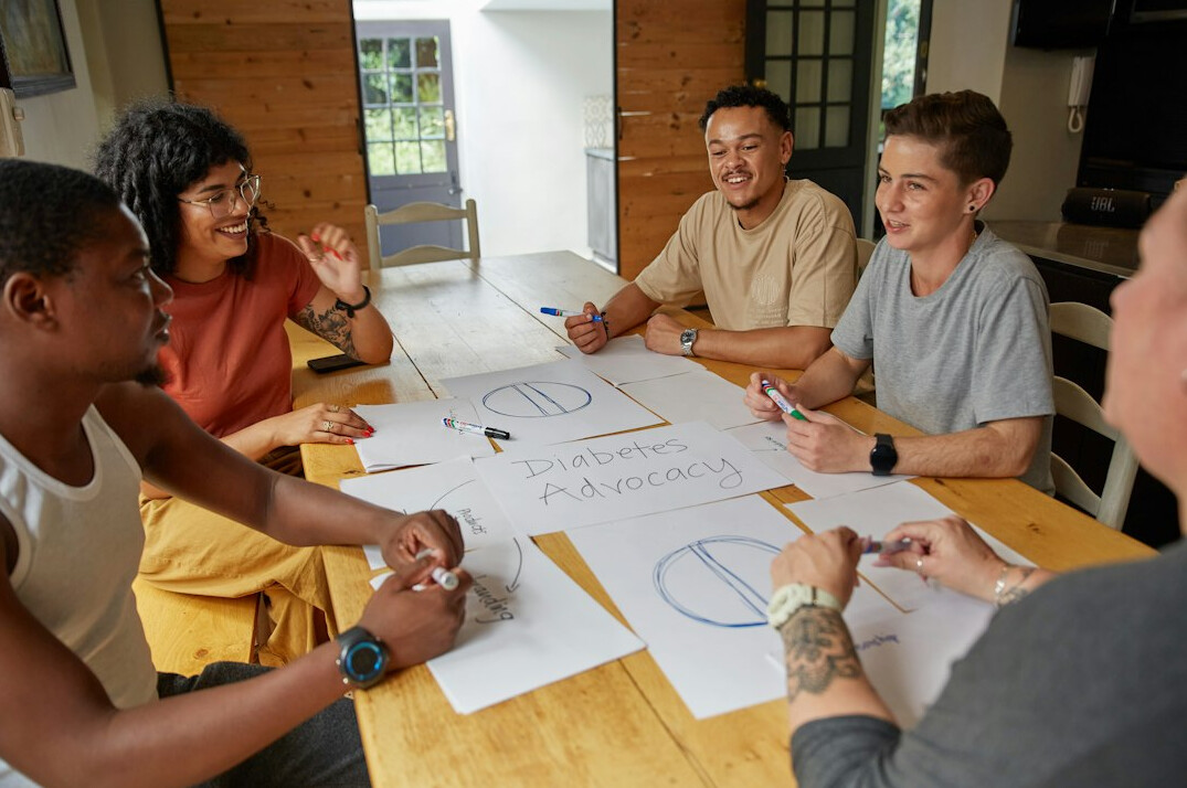 team brainstorming ideas