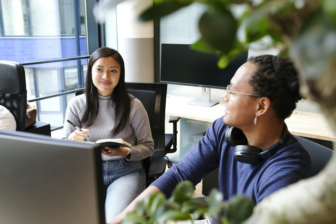 manager listening to employee